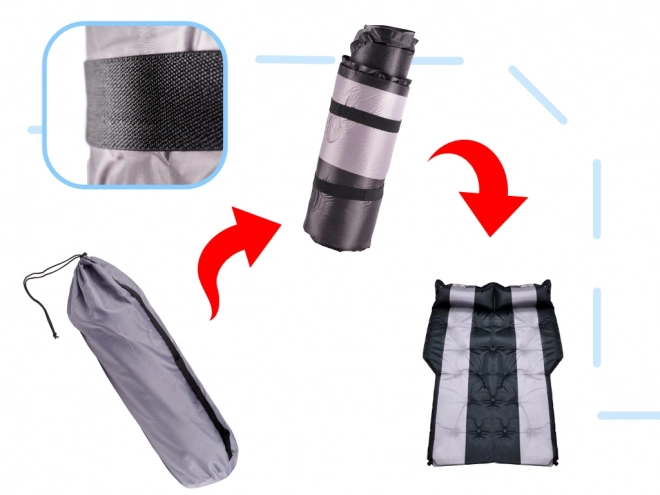 Opblaasbaar matras voor de auto 180x120cm zwart