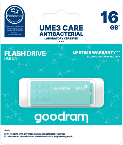 USB-Flash-Laufwerk GOODRAM UME3 Care 16 GB (USB 3.0) antibakteriell