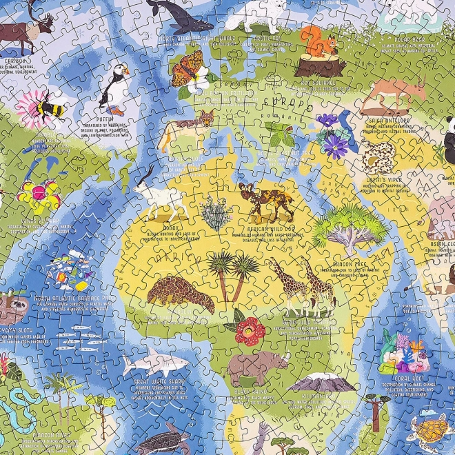 Rond puzzel Ridley's Games Bedreigde Wereld 1000 stukken
