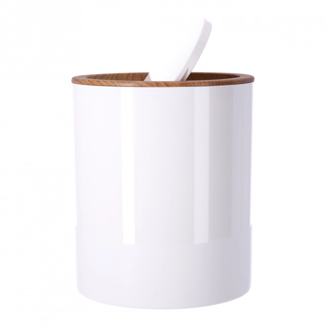 Ensemble d'accessoires de salle de bain 5 pièces BERRETTI, blanc + bois