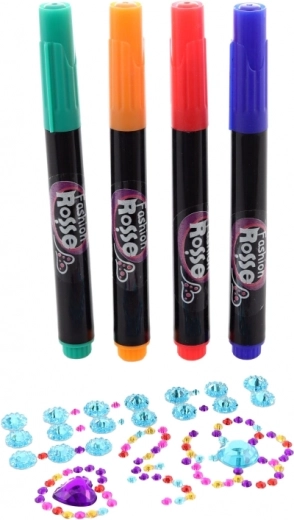 Color markers and sparkling gems