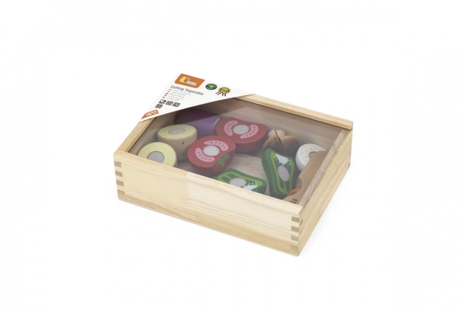 Houten snijset - groenten voor kinderen