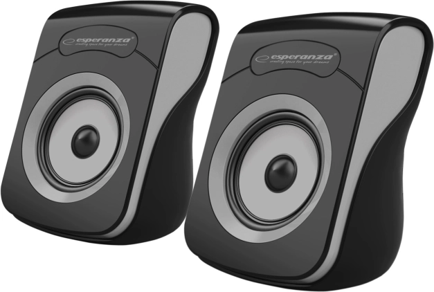 USB Speakers 2.0 Flamenco black‑gray
