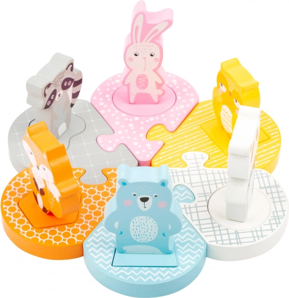 SMALL FOOT wooden shape-sorting puzzle – animals