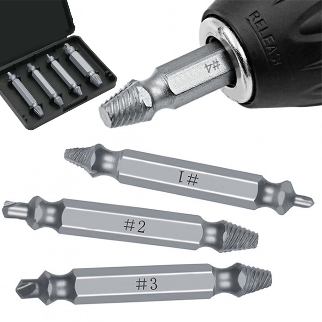 Set of 4 Broken Screw Extractors