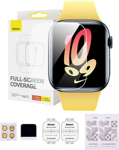 Baseus beschermfolie 40 mm voor APPLE WATCH 4/5/6/SE/SE 2, transparant