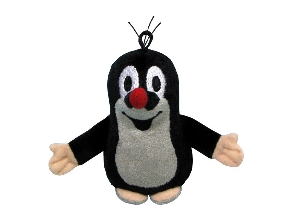 Pluchen mol met lus 8 cm