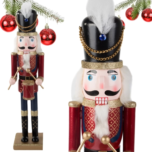 Houten notenkraker soldaat – kerst decoratieve figuur 50 cm