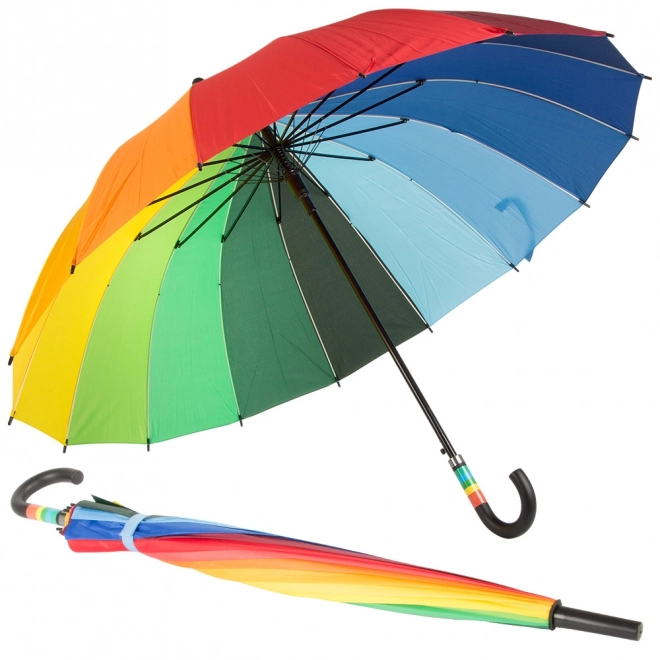 Grand parapluie automatique arc-en-ciel
