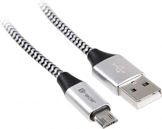 Câble USB 2.0 AM–micro 1 m noir-argent