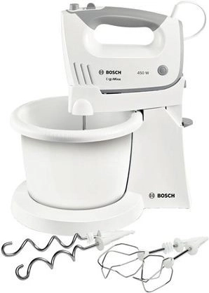 Handmixer mit Standfuß und Schüssel