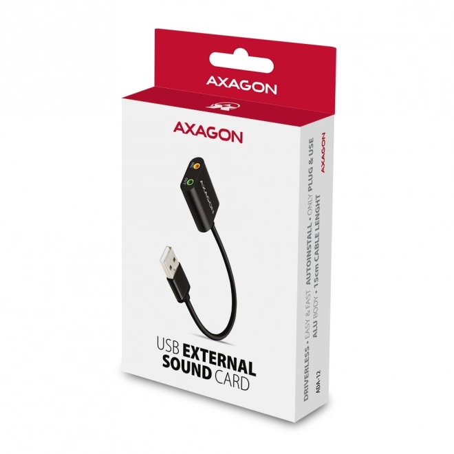Carte son externe USB 2.0 48kHz/16-bit stéréo Axagon
