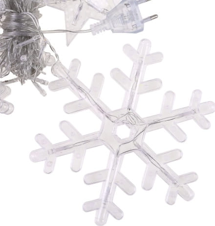 Decoratieve LED-verlichting - sneeuwvlokken en sterren