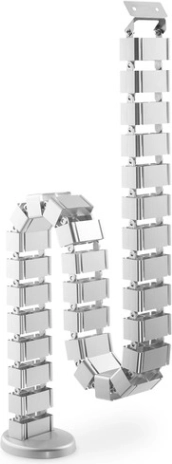 Elastische Kabelspirale mit Standfuß 1,3 m, silber