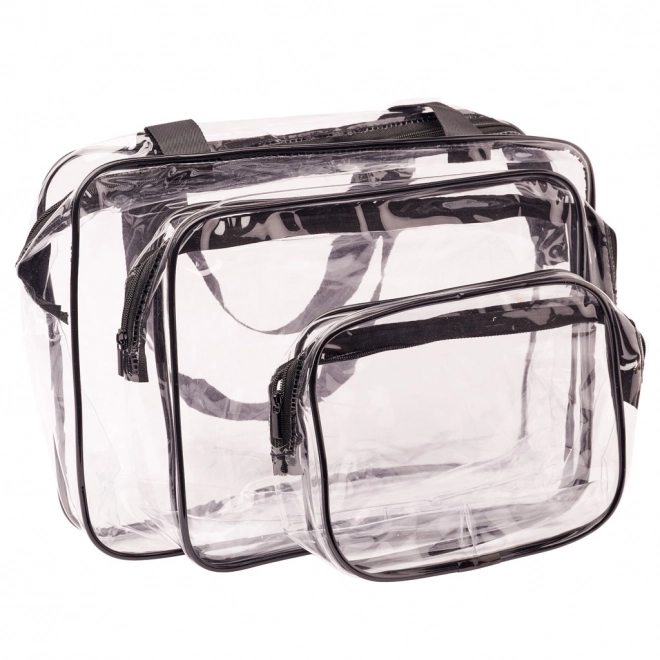 Set van doorzichtige reis cosmetische tassen - 3 stuks