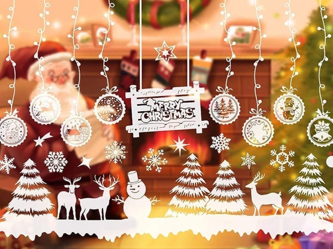 Christmas Window Stickers with Christmas Trees