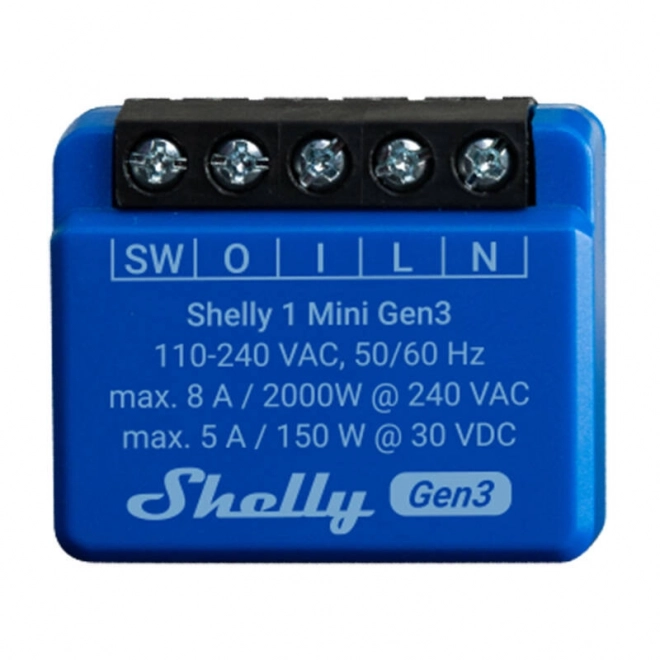Steuerung Shelly 1 Mini Gen3 mit Wi-Fi und Bluetooth