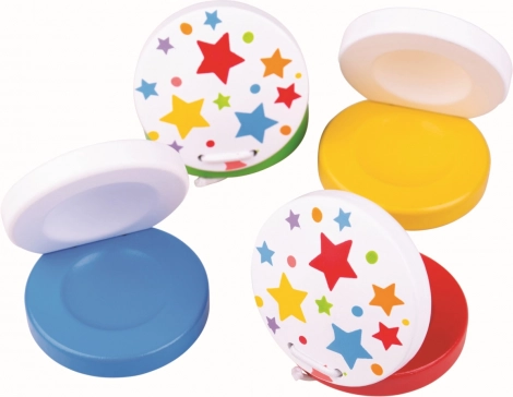 bigjigs toys castagnettes avec étoiles – bleu