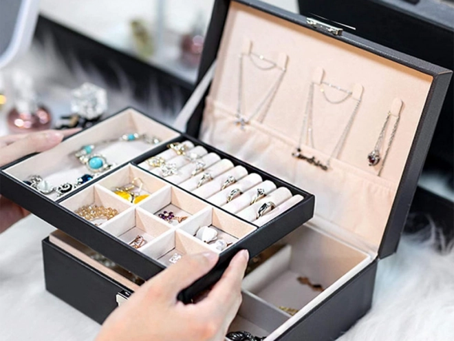 Organizer kist sieradendoos elegante doos voor sleutels