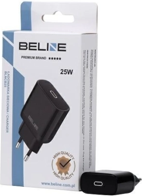 Netlader 25W GaN USB‑C PD 3.0 zonder kabel – zwart