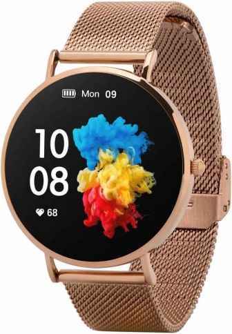 Slimme horloge Verona goudkleurig staal