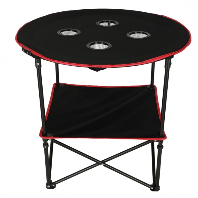 Table de camping pliable avec housse noire