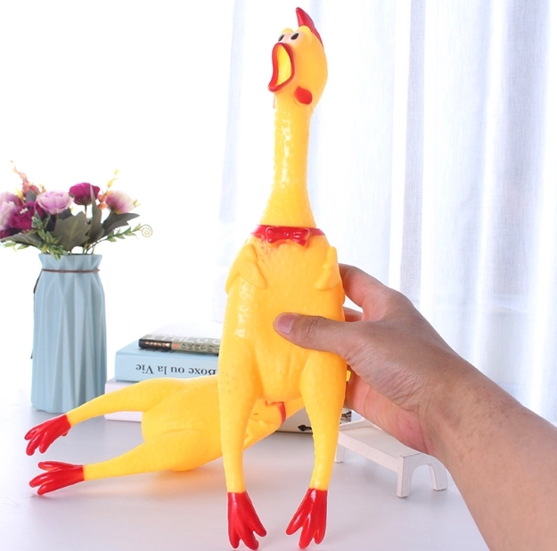Piepspeeltje voor honden - kip, 16 cm