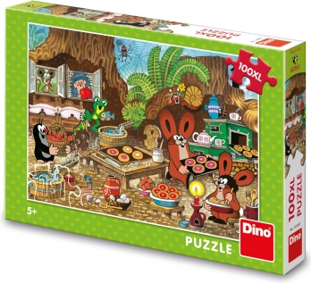 Dino puzzle Little Mole in the kitchen 100 XL pieces