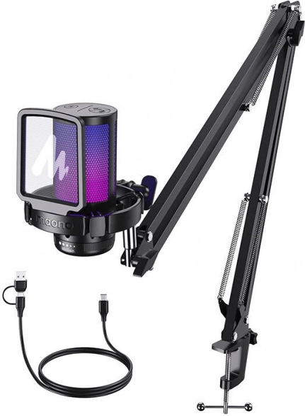 Gaming USB-microfoon Maono DGM20S met arm en RGB-verlichting