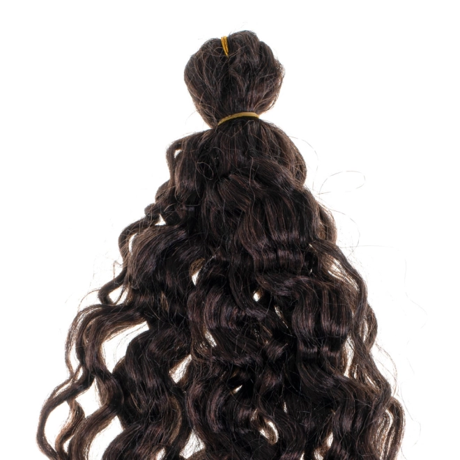 Synthetisch donkerbruin haar