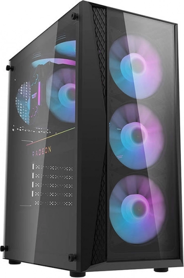 Boîtier PC Darkflash DK352 Plus avec 4 ventilateurs (noir)