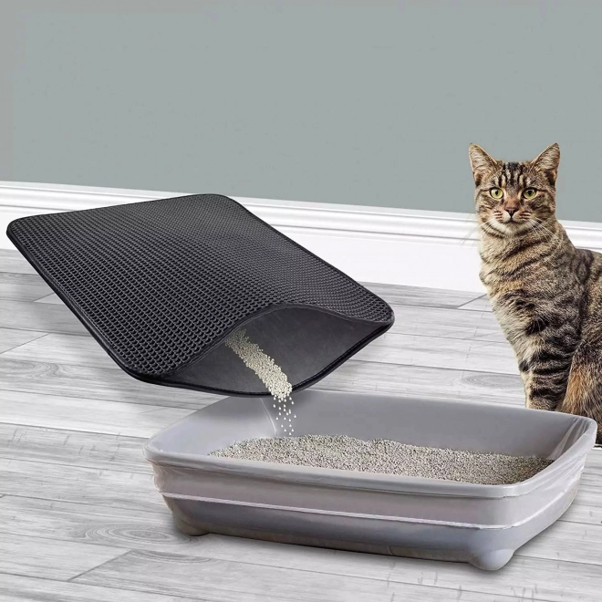 Onderlegger voor de kattenbak