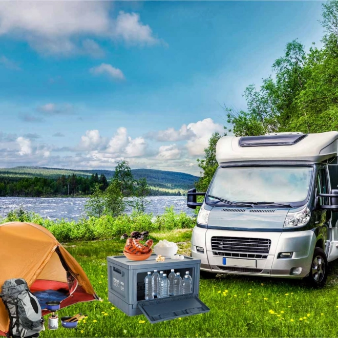 Campingdoos - opvouwbare doos 25l blauw