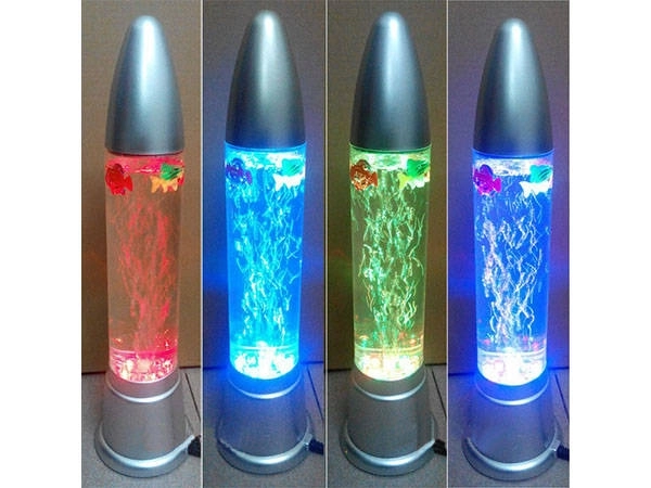 Lampe à eau avec poissons