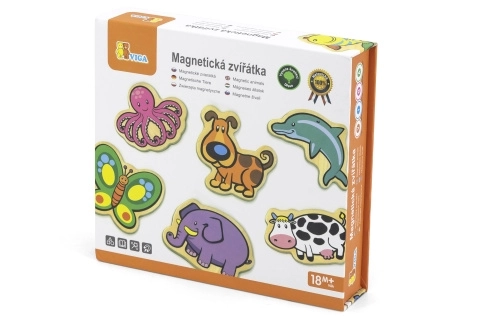 Wooden Magnets for Children Animals - Set of 20 pcs