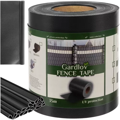 Hekkenband 19cmx35m 630g/m2 antraciet 23703