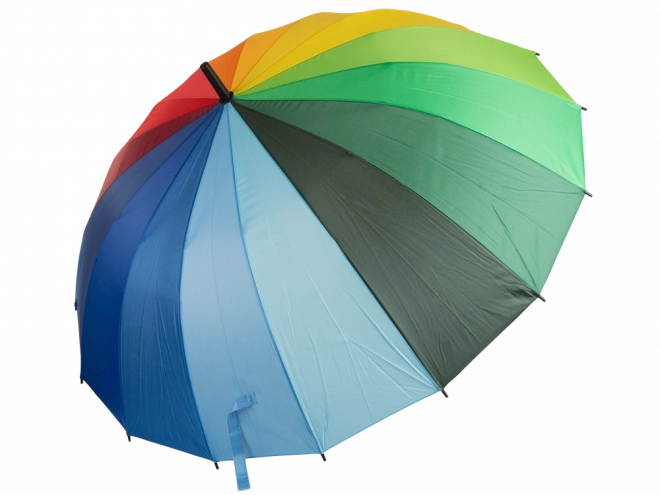 Grand parapluie automatique arc-en-ciel