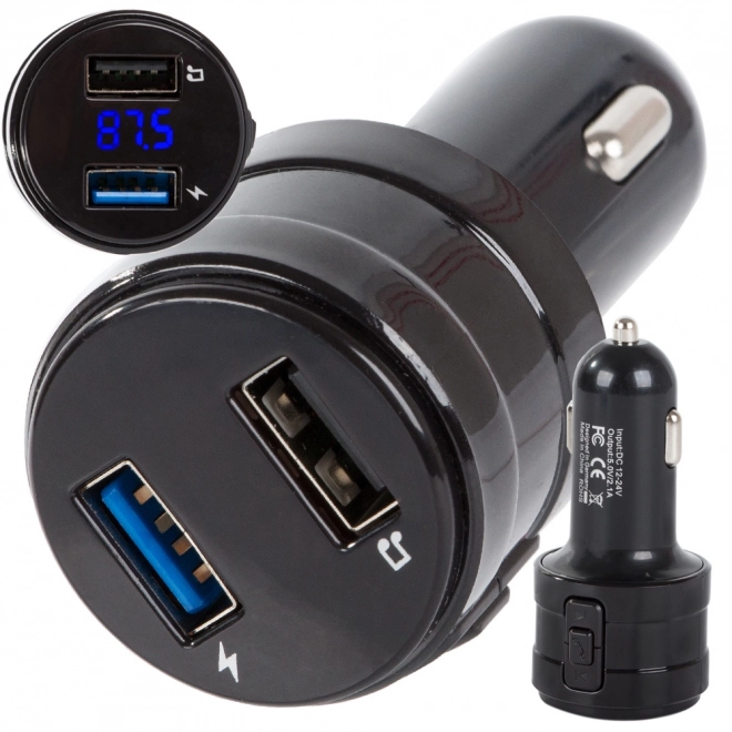 Bluetooth FM Transmitter mit MP3 und Doppel-USB-Ladegerät