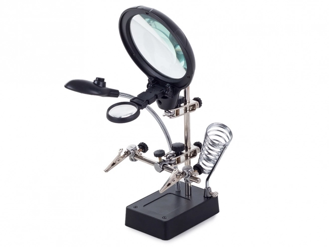 Houder - derde hand - met vergrootglas