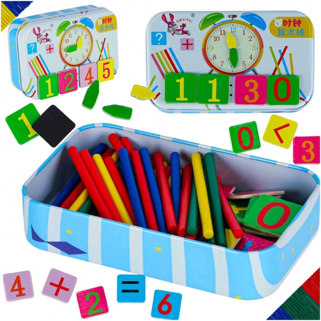 Educatieve set voor het leren van klokkijken en rekenen voor kinderen