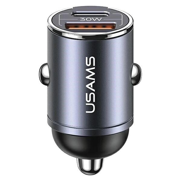 Car Charger 30W 1xUSB+1xUSB-C Fast Charge