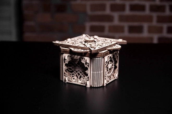 Houten mechanische puzzel Geheime Doos