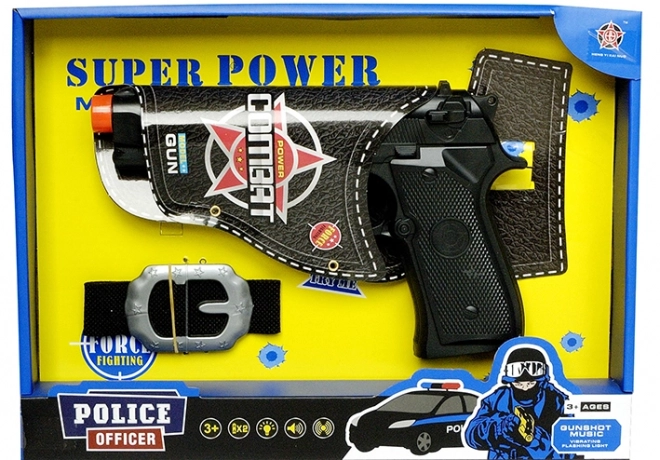 Police Belt with Toy Gun