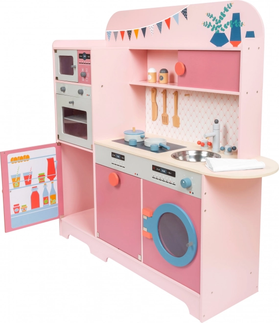 Houten keuken Gourmet roze