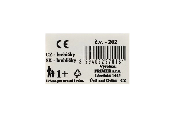 Plastic harkje 19cm 4 kleuren 12m+