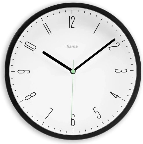Wandklok Capri 25 cm zwart