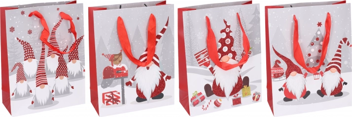 Gift bag S with Christmas design 17.5 × 23.5 × 8 cm