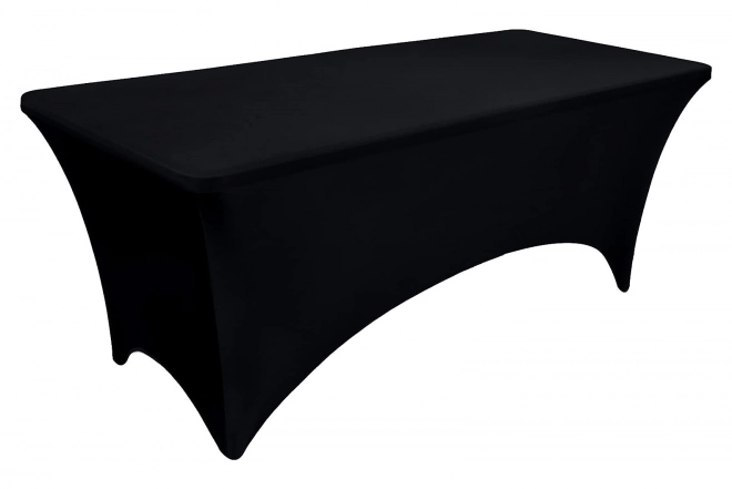 Universele elastische hoes voor catering tafel 180 cm zwart