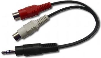 Audio Adapter 3.5mm Jack to 2x RCA Connectors, 20 cm