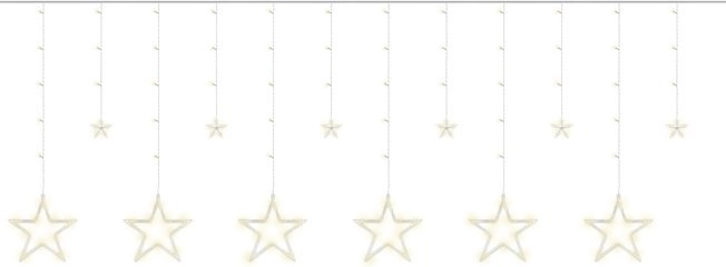 Kerst LED lichtgordijn met warmwitte lampjes 138LED